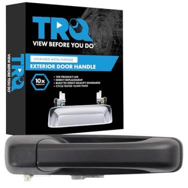 Imagem de TRQ Maçaneta traseira esquerda externa preta do lado do motorista compatível com Jeep Commander 2006-2010 2005-2010 Grand Cherokee