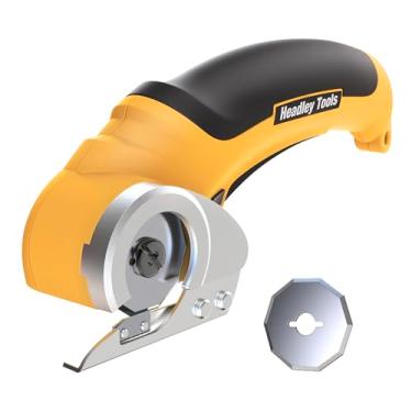 Imagem de Headley Tools Cortador de papelão sem fio 4,2 V, mini cortador de caixa elétrico, tesoura elétrica recarregável, cortador de carpete com lâmina de substituição e trava de segurança para embalagens