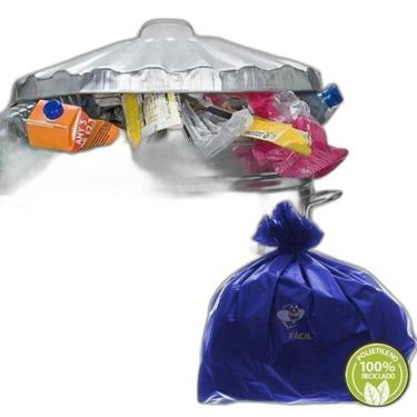 Imagem de Saco de Lixo Azul 200L 0,025mm 100un
