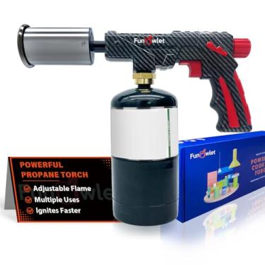 Imagem de FunOwlet Isqueiro de propano para cozinhar – Cabeça de tocha de cozinha poderosa, Sous Vide, acendedor de carvão acendedor de fogueira, lançador de chamas para bifes, creme brulee, churrasco