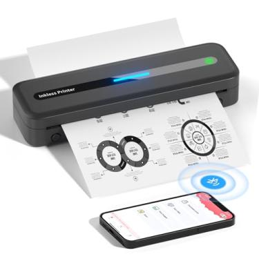 Imagem de Impressora portátil sem fio para viagens, impressora Bluetooth M832 suporta letras dos EUA de 21,6 cm x 27,9 cm, compacta térmica sem tinta, compatível com telefone e laptop Android e iOS