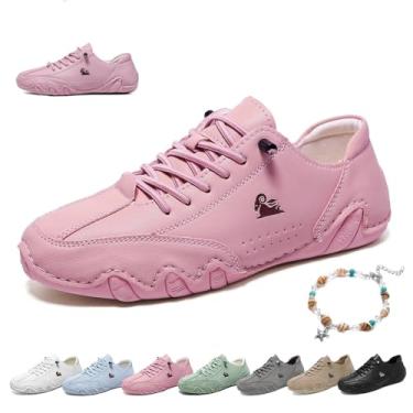 Imagem de Sapatos Descalços Ultra-confortáveis Para Mulheres Sapatos Beck Ao Ar Livre Impermeáveis Antiderrapantes Leves Minimalistas Casuais Mocassins Ortopédicos Para Caminh, Pink, 42 EU
