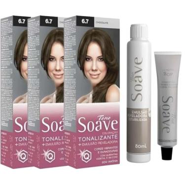 Imagem de Coloração Capilar Tonalizante Sem Amônia Tono Soave Capelli 3 Und (6.7 Chocolate)
