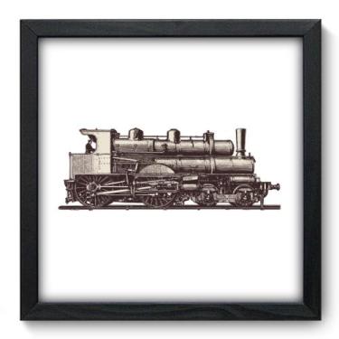 Imagem de Quadro Decorativo - Locomotiva Vintage - 33cm x 33cm - 126qdvp - Allod