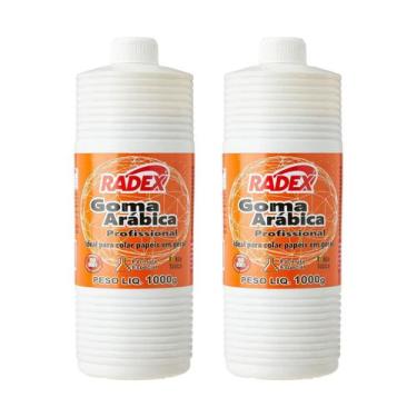 Imagem de Kit 2 Goma arábica profissional Radex 1kg para papéis