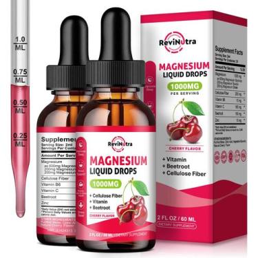 Imagem de Gotas líquidas de glicinato de magnésio RevinUtra 1000 mg, pacote com 