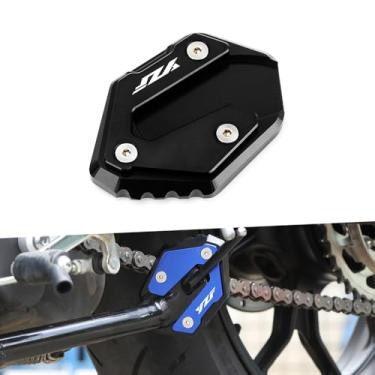 Imagem de Modeer Suporte de motocicleta compatível com YZF R3 2015-2025, YZF R7 2022-2025, YZF R9 2025 2026 CNC Suporte lateral ampliar extensão acessórios yzf (preto)