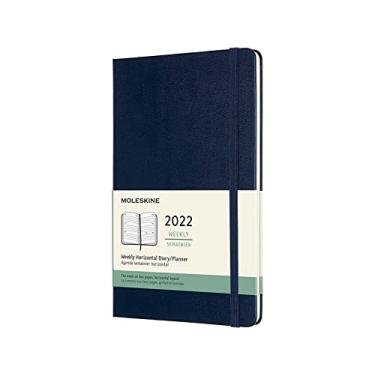 Imagem de Moleskine Weekplanner 2022, 12 maanden weekkalender, weekplanner en notitieboek, vaste omslag, formaat 13 x 21 cm, kleur saffier, 144 pagina's,Blauw