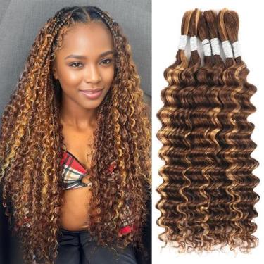 Imagem de Human Braiding Hair Renyarch 18 cm, 6 pacotes, molhado e ondulado