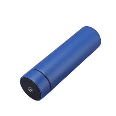 Imagem de Garrafa Térmica 500ml Portátil Termômetro Inox Display Led Material de Aço Inoxidável, (Cores Sortidas) (Azul)