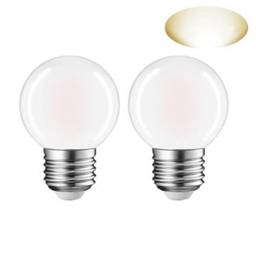 Imagem de Lâmpada LED globo G50/16,5 4W equivalente a lâmpadas incandescentes de geladeira de 40 watts - base média E26 2700K branco quente para gabinete, ventiladores de teto, lustres, luminárias de mesa