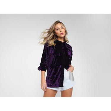 Imagem de Camisa Vista   Alongada Veludo-Unissex