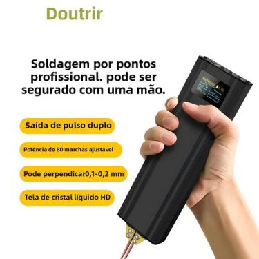 Imagem de Mini Soldador Portátil Ajustável Com 80 Níveis De Potência E Display D
