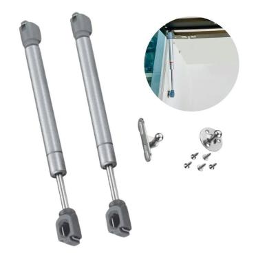Imagem de 2X Kit 2 Pistão A Gas 120N Porta De Armário Abre Pra Cima Ha
