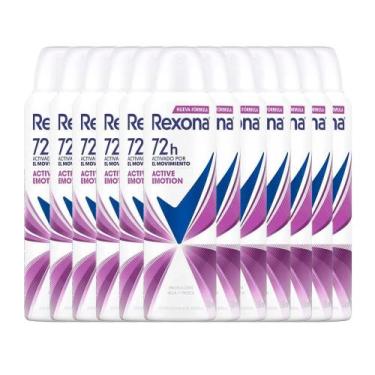 Imagem de Kit Desodorante Aerosol Rexona Active Emotion 150ml - 12 Unidades