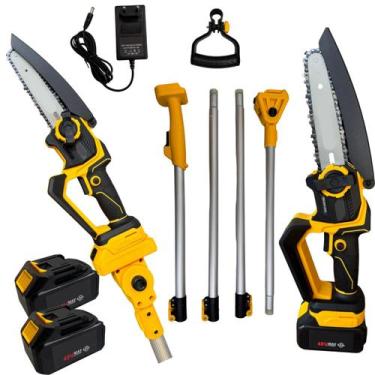 Imagem de Motosserra Podador De Galhos 2 Baterias 48v Cabo Extensor 3 Metros - N