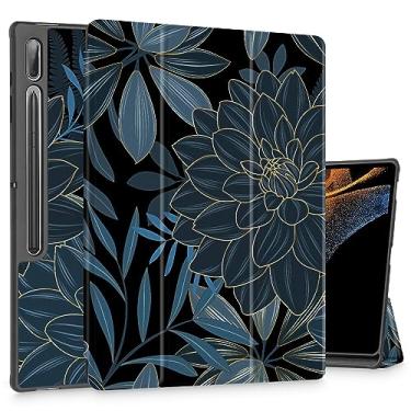 Imagem de Mektron Capa de tablet para Samsung Tab S9 Ultra de 14,6 polegadas 2023 SM-X910/X916/X918, suporte rígido embutido para lápis com despertar/hibernar automaticamente, suporte multiângulo para Galaxy