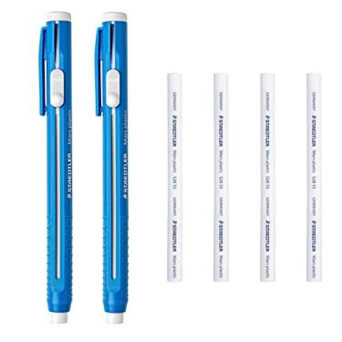 Imagem de Staedtler Mars Plastic Stick Eraser Rubber 528 50 conjunto com refis - 2 suportes de borracha, 4 refis - Pacote com 6