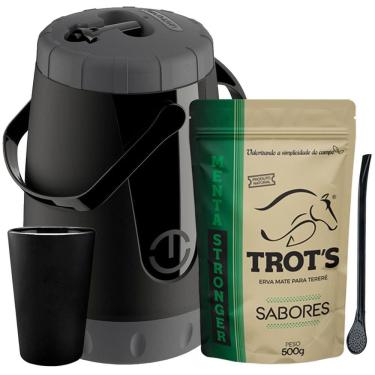 Imagem de Kit Tereré Trot`S Garrafa Cuia Bomba E Erva Menta Stronger