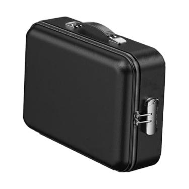 Imagem de Milageto Caixa de documentos à prova de fogo, organizador de arquivos, bolsa de segurança rígida com trava de combinação para objetos de, certificados,