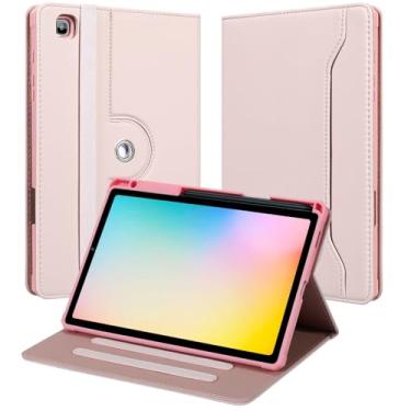 Imagem de E NET-CASE Capa fina para Samsung Galaxy Tab S6 Lite 10,4 polegadas 2024/2022/2020 com suporte para caneta S, capa à prova de choque com capa traseira transparente transparente, visualização em vários