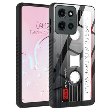 Imagem de SichKards Capa para Motorola Moto G 5G 2025, traseira de vidro líquido e bordas macias de TPU, aderência lateral antiderrapante, proteção contra quedas, ajuste fino, carregamento sem fio compatível