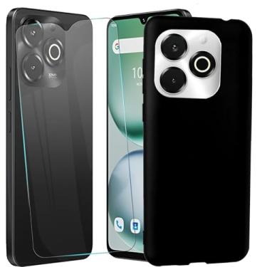 Imagem de MAOUICI Capa para celular Umidigi G100X 4G/5G, capa macia de TPU antiimpressão digital, protetor de tela de vidro temperado [1 unidade] [6,9 polegadas]
