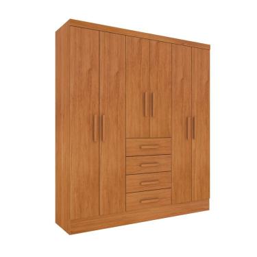 Imagem de Guarda Roupa Casal 6 Portas 4 Gavetas Arizona S/ Espeho S/ Pés - Tcil Cinamomo