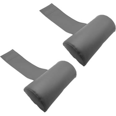 Imagem de Poolzilla Almofada de spa cinza universal, (pacote com 2) feita de espuma macia para banheiras de hidromassagem e espreguiçadeiras ao ar livre - Encosto de cabeça ajustável e pesado que se encaixa em