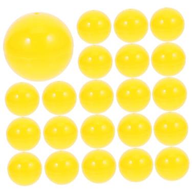 Imagem de jojofuny 50 pcs Bingo Balls - 3 cm Plastic Hollow Raffle Balls, Vending Machine Capsules Game Props for Party, Bingo Sets for Adults Large Group, Yellow