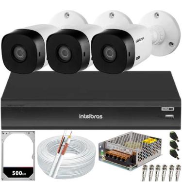 Imagem de Kit 3 Câmeras de Segurança Full Hd 1080p 1220b Intelbras Dvr Inteligen