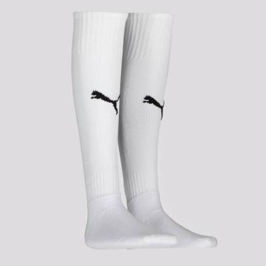 Imagem de Meião Puma Team Liga Core Juvenil Branco e Preto, 31-34