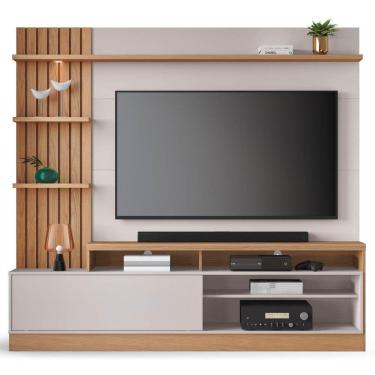 Imagem de Estante Home Theater para TV até 65 Pol. Maceió Freijó/Off White - Colibri