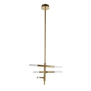 Imagem de Pendente Pétra OC009 Bella Iluminação Dourado/Transparente