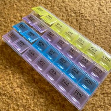 Imagem de Caixa Comprimido Porta Medicamento Semanal 4x Dia Remédio