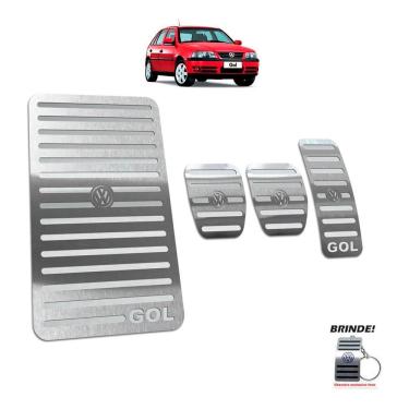 Imagem de Descanso + Pedaleira Volkswagen Gol G3 1999 a 2005 Prata