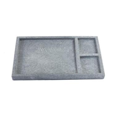 Imagem de Tábua Pedra Sabão Borda Pé Divisórias Para Servir G 30x20cm - Industri