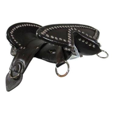 Imagem de Arreio Pra Cavalo Doma De Cabeça Marrom Modelo Lombiu Todo De Inox Cas