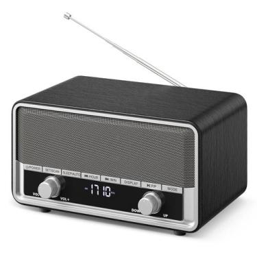 Imagem de Rádio FM Audiocrazy AM Bluetooth 5.0 Relógio digital 40 predefinições