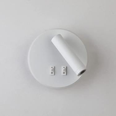 Imagem de Luminária de parede LED com interruptor, luminária de parede ajustável, luminária de parede de cabeceira para quarto, luminárias giratórias de parede para decoração de sala de estar, luzes d