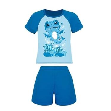 Imagem de Pijama Infantil Lupo Kids Curto 100% Algodão Dragon Água