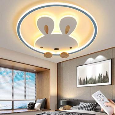 Imagem de Luminária de teto LED regulável para sala de estar, design moderno de desenho animado com controle remoto, luminária de teto ajustável, lâmpada de quarto, corredor, sala de jantar, bar, ilum