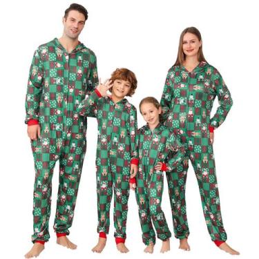 Imagem de Pijama de Natal ANGELGGH Family Matching Green XL Masculino