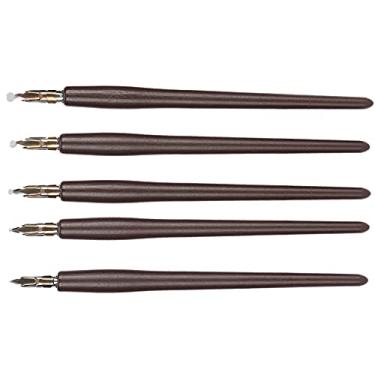 Imagem de ZJchao Caneta de Caligrafia, Caneta de Imersão, Cabo de Madeira, de Imersão, Escritório Em Casa, Pintura Artística, Caligrafia, Conjunto de Tinteiro, de para Escrever Com Caixa de Armazenamento para