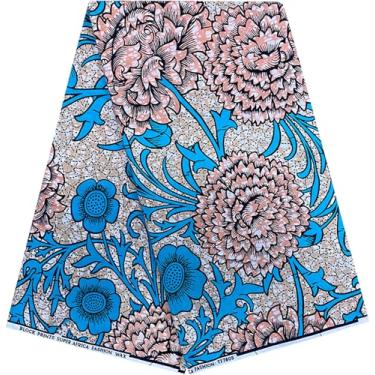 Imagem de HongyuAmy Tecidos de impressão africana 100% algodão tecido de cera Ankara 6 jardas para vestido (A13)