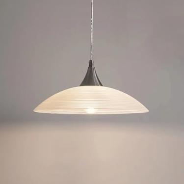 Imagem de YQSLQZZ Luminária pendente para sala de jantar, lustre de vidro vintage com cúpula de casa de fazenda, luzes de teto suspensas acima da mesa de jantar, para cozinha, ilha, bar, corredor