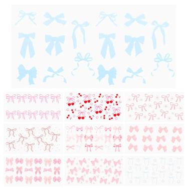 Imagem de 10 adesivos de envoltório de copos à prova d'água, adesivos de transferência, envoltórios estéticos para 473 ml, adesivo de transferência versátil para copos de vidro, garrafas de água (cor mista)