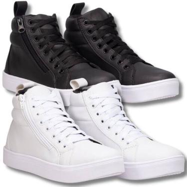 Imagem de Conjunto de Tenis femininos estilo esporte em branco e preto - Fierre,