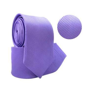 Imagem de Gravata Social Risco Fino Padrinho Evento - oem, Lilás risco fino