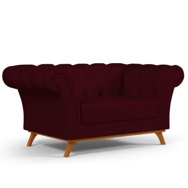 Imagem de Sofá 2 Lugares Para Sala de Estar Império 150 cm D02 Veludo Marsala C-278 - Lyam Decor